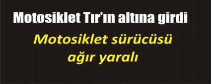 Motosiklet T�r'la �arp��t�