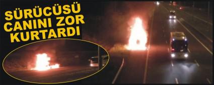 BOLU DA�I'NDA TIR ALEV ALEV YANDI
