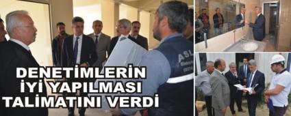 Vali Baru� okul in�aatlar�n� inceledi