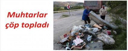 Muhtarlar �evre temizli�i yapt�