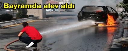 G�yn�k'te otomobil yand�