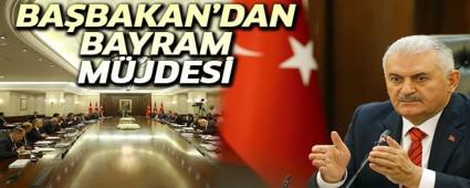BA�BAKAN YILDIRIM'DAN TAT�L M�JDES�