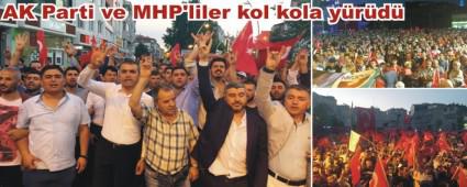 Bolu'da binlerce ki�i milli iradeye sahip ��kt�