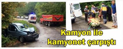 Kamyon ile kamyonet �arp��t�