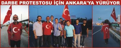 Darbe protestosu i�in Ankara'ya y�r�yor