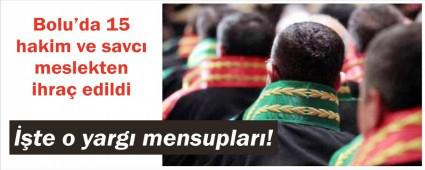 Bolu'da 15 ki�i meslekten ihra� edildi