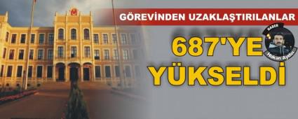 G�REV�NDEN UZAKLA�TIRILANLAR 687'YEY�KSELD�