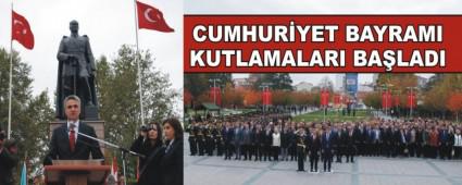 CUMHUR�YET BAYRAMI KUTLAMALARI BA�LADI