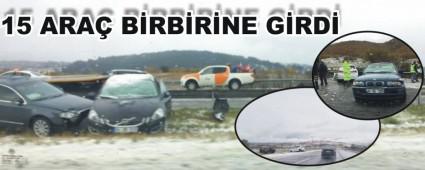 Otoyolda zincirleme trafik kazas�