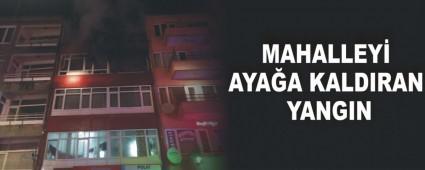 Bolu'da daire alev alev yand�
