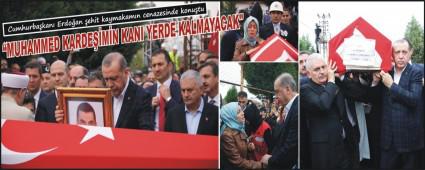 Cumhurba�kan� Erdo�an �ehit kaymakam�n cenazesinde konu�tu