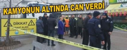 KAMYONUN ALTINDA CAN VERD�