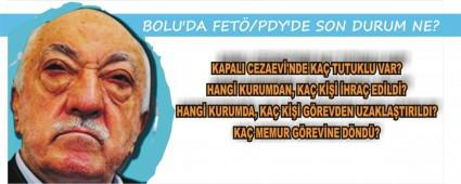 BOLU'DA FET�/PDY'DE SON DURUM NE?