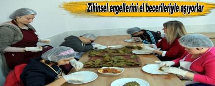 Zihinsel engellerini el becerileriyle a��yorlar