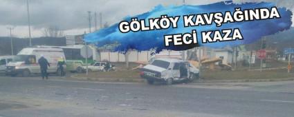 G�lk�y kav�a��nda feci kaza
