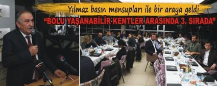 Y�lmaz bas�n mensuplar� ile bir araya geldi