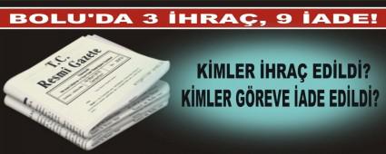 BOLU'DA 3 �HRA�, 9 �ADE!