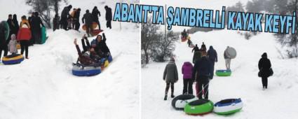 Abant'ta �ambrelli kayak keyfi