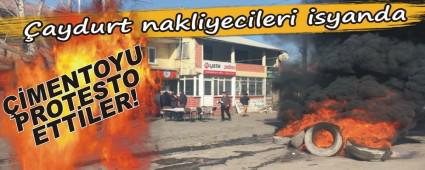 �aydurt nakliyecileri isyanda