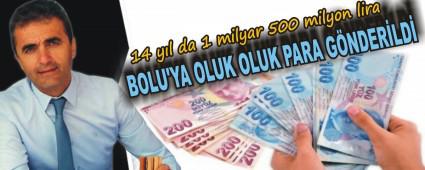 BOLU'YA OLUK OLUK PARA G�NDER�LD�