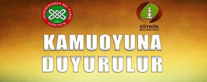 G�YN�K'TEN KAMUOYU A�IKLAMASI