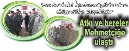 Atk� ve bereler Mehmet�i�e ula�t�
