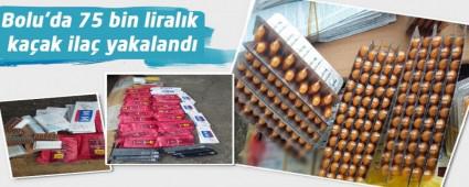 Bolu'da 75 bin liral�k ka�ak ila� yakaland�