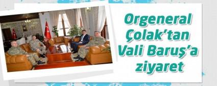 Orgeneral �olak'tan Vali Baru�'a ziyaret
