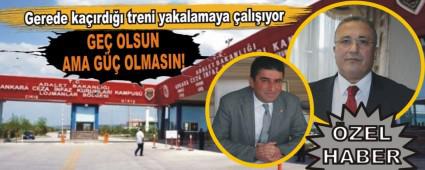Gerede ka��rd��� treni yakalamaya �al���yor
