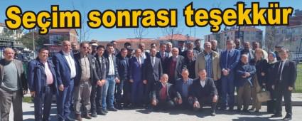 Se�im sonras� te�ekk�r