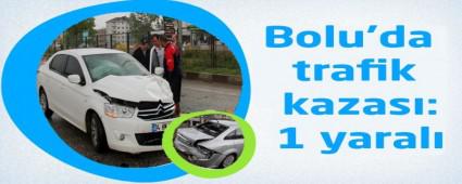 Bolu'da trafik kazas�: 1 yaral�