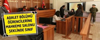 ADALET B�L�M� ��RENC�LER�NE MAHKEME SALONU �EKL�NDE SINIF