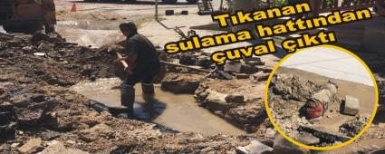T�kanan sulama hatt�ndan �uval ��kt�