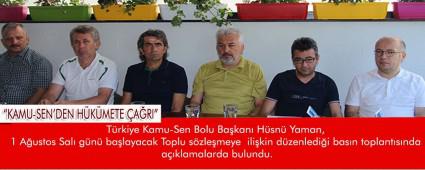 T�RK�YE KAMU-SEN'DEN H�K�METE �A�RI   