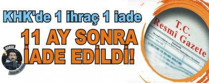 KHK'de 1 ihra� 1 iade