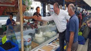 Ba�kan �evik, pazar yerini ziyaret etti