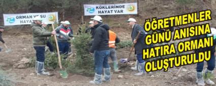 ��RETMENLER G�N� ANISINA HATIRA ORMANI OLU�TURULDU