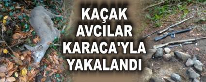 KA�AK AVCILAR KARACA'YLA YAKALANDI