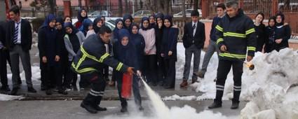Gerede Belediyesi'nden yang�n tatbikat�