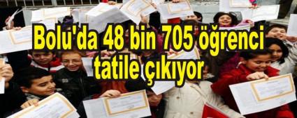 Bolu'da 48 bin 705 ��renci tatile ��k�yor