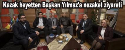 Kazak heyetten Ba�kan Y�lmaz'a nezaket ziyareti