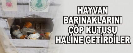 HAYVAN BARINAKLARINI ��P KUTUSU HAL�NE GET�RD�LER