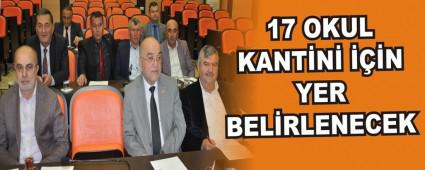 17 OKUL KANT�N� ���N YER BEL�RLENECEK
