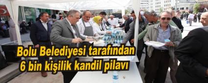 Bolu Belediyesi taraf�ndan 6 bin ki�ilik kandil pilav�