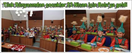 T�rk D�nyas�ndan �ocuklar 23 Nisan i�in Bolu\'ya geldi