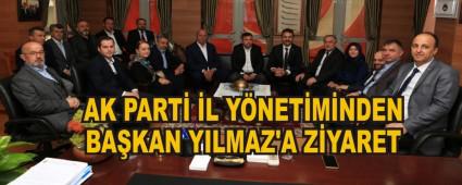 AK PART� �L Y�NET�M�NDEN BA�KAN YILMAZ'A Z�YARET