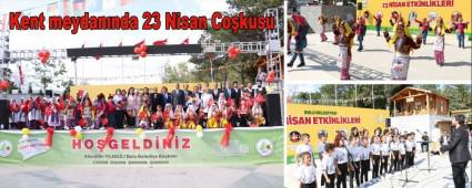 Kent meydan�nda 23 Nisan Co�kusu