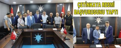 �ET�NKAYA RESM� BA�VURUSUNU YAPTI
