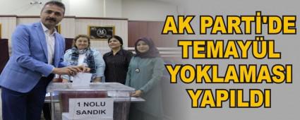 AK PART�'DE TEMAY�L YOKLAMASI YAPILDI