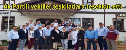 Ak Partili vekiller te�kilatlara te�ekk�r etti